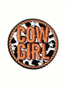 5pcs/Set Fashion Punk Personalized Creative Cowboy Style Animal Scenery Bull Head Hat Boots Metal Badge Brooch Enamel Pin, Clothing School Bag Accessories Suitable For Daily Holiday Banquet Wear - Multicolor - View 6