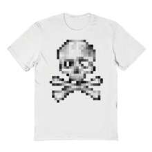 Haywood & Main Pixel Skull Unisex Graphic Cotton Short-Sleeve T-Shirt - trắng - Xem 1
