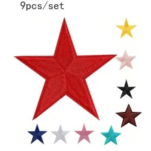 5/7/9/10/14/18/20PCS Miếng vá thêu hình ngôi sao lấp lánh, Miếng vá đính hình ngôi sao lấp lánh, Miếng vá may áo khoác Jeans Áo sơ mi Áo khoác Applique cho bé gái Miếng vá đính hình dễ thương Miếng vá đính hình cho áo khoác Băng dính Washi trang trí quần áo cưới - Nhiều màu - Xem 17