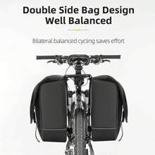 ROCKBROS 30L Bike Panniers Bags For Bicycles Rear Rack Pannier Bag Waterproof Bicycle Pannier With Rain Cover - Black - View 2