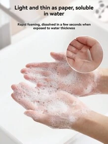 50 piezas de Escamas de Jabón Portátil - Ideal para viajar y lavarse las manos de forma fácil - Blanco y Negro - Ver 2