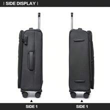 Maleta de Facturación 24 Pulgadas 28 Pulgadas Ligera Expandible con Carcasa Blanda con Candado TSA y 4 Ruedas Giratorias Equipaje de Viaje Duradero Unisex para Viajes de Negocios y Personales - Negro - Ver 3