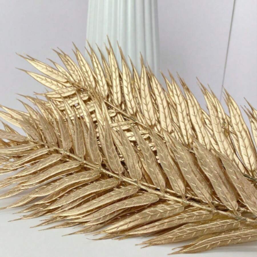 10/20 piezas Paquete de hojas de sauce artificial de color dorado y decoración de cubos de la suerte para arreglos florales del Año Nuevo Chino y otras ocasiones como el Día de San Valentín