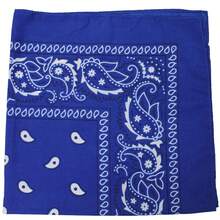 Qraftsy 96 Pack 100% Polyester Paisley Bandanas Bulk Wholesale Accessories - Xanh đậm - Xem 2