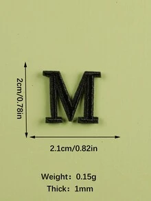 1 bộ 8 miếng vá vải in bảng chữ cái tiếng Anh màu đen, miếng vá ủi/may-on phong cách hoạt hình dễ thương, thích hợp cho quần áo, túi xách, mũ, v.v. - Nhiều màu - Xem 4