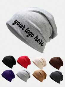 (Customized) One Personalized Solid Color Beanie Hat, Fashionable Thin Double-Layered Youth Cold Cap, Suitable For Daily Use, Custom Fit For Couples,Durable,Cute,Adorable,Colorful,Y2K,Stylish,Unisex,Casual,Hipster,Custom,Personalized,Unique,Customized,Ideal Gifts For Him,Ideal Gifts For Her,Boyfriend,Girlfriend,Family,Friends,Grandparents,Children,Her,For Anniversaries,For Birthdays,For Weddings,For Graduation,For Housewarming - Multicolor - View 8