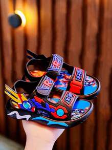 TEEOEC 2024 New Boys' Sports Sandals, Summer Non-Slip Lightweight Stylish Durable Soft Sole Little Boys Beach Shoes, Toddler & Little Kid Sizes