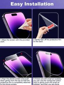 2pcs High Definition High Aluminum Precision Perforated Tempered Glass Screen Protector Compatible With IPhone X/XR/11/12/13/14/Pro/15/15 Pro Max/16/17/17 Pro/17 Pro Max - Two-pack - View 8