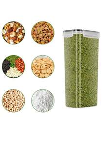 3/5/9/11/12/15/24/28入組密封食品儲存容器與蓋子，不漏水的廚房儲物盒套裝，無Bisphenol A塑料廚房儲存容器，適用於麵條、穀物、粉、糖罐等食物儲存 - 黑與白 - 查看 8