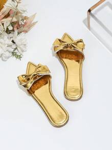 Fashionable Plus Size Women's Flat Pointed Toe Sandals Slippers, Versatile And Comfortable