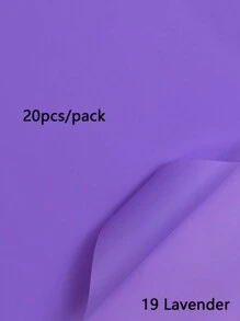 20 Stück einfarbige matte Brotblumen Verpackungspapiere, dick, wasserbeständig, Blumenstrauß Geschenkpapier, koreanisches Geschenkpapier für den Valentinstag