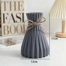 1pc 创意水波纹塑料花瓶、花盆花篮装饰客厅、现代家居装饰客厅电视柜家居装饰、客厅门工艺品装饰、花盆家居装饰、家居装饰、花瓶、中心装饰、桌面装饰 - 彩色 - 查看 22