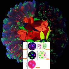 165 件彩虹气球拱门花环套装，带紫外线荧光气球，夜光派对，让我们一起发光生日婚礼回到 80 年代 90 年代迪斯科派对装饰，圣诞节 - 1 - 查看 15