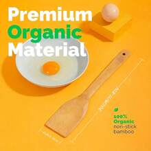 1/6pcs Bamboo Cooking Utensils Set - Includes Spoonula, Slotted Spoon,Shovel, And Spatula - Perfect For Nonstick Pans And Woks