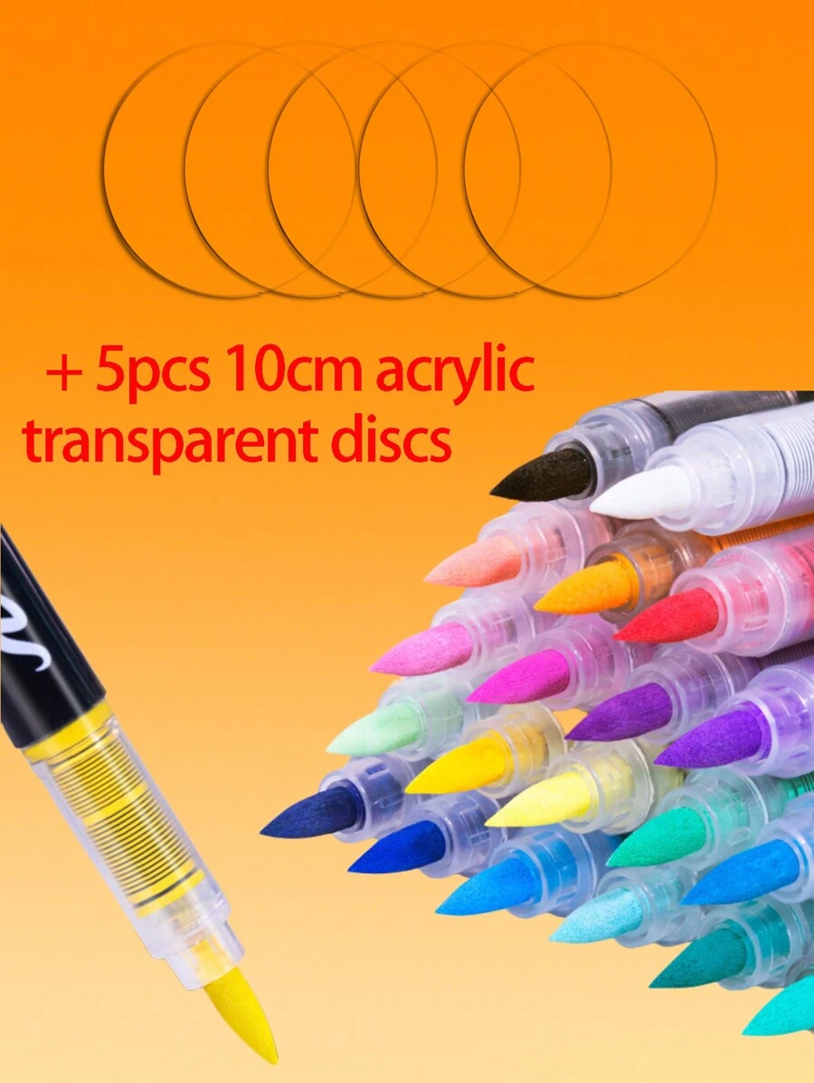 1 hộp bút đánh dấu + 5 đĩa acrylic trong suốt 10 cm 12 màu/24 màu/36 màu/48 màu/60 màu/72 màu Bút đánh dấu acrylic lỏng trực tiếp GN8101 Đầu ra mực lớn thế hệ thứ 3 Màu đồng nhất Màu sắc có thể xếp chồng lên nhau Bộ bút đánh dấu Graffiti không mùi - Bút nghệ thuật tươi sáng, Sách Tô Màu, Thiệp Giáng Sinh, Viết Chữ, Thư Pháp, Nhật Ký, Graffiti -, Chống Thấm Nước, Đầu Mịn, Rất Thích Hợp Cho Bề Mặt Nhựa - Nhiều màu - Xem 1