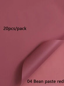 20 Stück einfarbige matte Brotblumen Verpackungspapiere, dick, wasserbeständig, Blumenstrauß Geschenkpapier, koreanisches Geschenkpapier für den Valentinstag