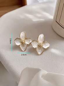 Fashion Zinc Alloy Flower Stud Earrings For Women For Daily Decoration Valentines
