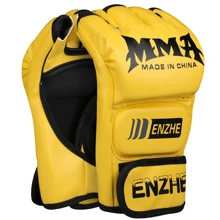 1 Pair Half-Finger Boxing Gloves, MMA Professional Boxing Gloves, Kickboxing, Muay Thai, Unisex, Adult Training, Punching Bag, UFC Gloves, Fitness