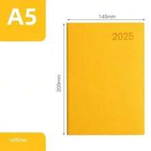 A5 Size 2025 Leather Embossed Planner With 8.26 Inch/5.7 Inch Thick Language Inner Pages, Bookmarks And Language Index, Suitable For Daily Life, Office And School, With Extra Thick Pages That Can Record Your Plan For The Whole Year - Multicolor - View 13