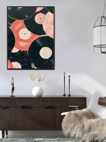 1入復古藝術海報，CD、唱片、門票印花，好時光藝術帆布牆海報，卧室、客廳、餐廳、書房、走廊、咖啡廳、辦公室、宿舍、牆藝術、裝飾畫、家居裝飾、房間裝飾帆布畫，無框 - 彩色 - 查看 4