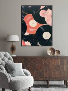 1入復古藝術海報，CD、唱片、門票印花，好時光藝術帆布牆海報，卧室、客廳、餐廳、書房、走廊、咖啡廳、辦公室、宿舍、牆藝術、裝飾畫、家居裝飾、房間裝飾帆布畫，無框 - 彩色 - 查看 3