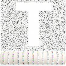 100/200/500/1000入組4*7mm 26個大寫字母的亞克力製字母珠子，適用於珠寶手鍊製作和友誼手鍊 - 黑白字母珠 - 查看 30