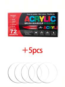 1 hộp bút đánh dấu + 5 đĩa acrylic trong suốt 10 cm 12 màu/24 màu/36 màu/48 màu/60 màu/72 màu Bút đánh dấu acrylic lỏng trực tiếp GN8101 Đầu ra mực lớn thế hệ thứ 3 Màu đồng nhất Màu sắc có thể xếp chồng lên nhau Bộ bút đánh dấu Graffiti không mùi - Bút nghệ thuật tươi sáng, Sách Tô Màu, Thiệp Giáng Sinh, Viết Chữ, Thư Pháp, Nhật Ký, Graffiti -, Chống Thấm Nước, Đầu Mịn, Rất Thích Hợp Cho Bề Mặt Nhựa - Nhiều màu - Xem 17