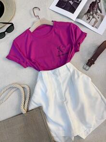 Women T-Shirts - 粉色 - 查看 2