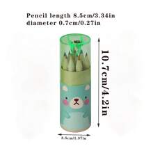 12pcs Color Pencils With Sharpener, Suitable For Drawing, Coloring, Gifts And Rewards, Lovely Stationery Back To School - Multicolor - View 5