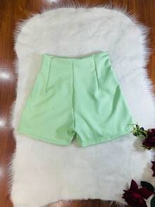Women Shorts - Mint Green - View 2