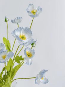 1/2/4 bông hoa anh túc nhân tạo, dài 59cm, 4 bông mỗi cành, kiểu dáng tối giản hiện đại, có thể uốn cong và không phai màu - Thích hợp cho tường hoa DIY, trang trí cảnh quan, cắm hoa phòng khách/phòng ngủ, đám cưới, tiệc tùng, trang trí nhà cửa, trang trí bàn làm việc, trang trí phòng, đồ dùng học tập. - Đá vụn màu xanh - Xem 4