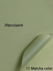 20 Stück einfarbige matte Brotblumen Verpackungspapiere, dick, wasserbeständig, Blumenstrauß Geschenkpapier, koreanisches Geschenkpapier für den Valentinstag