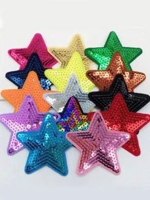 5/7/9/10/14/18/20PCS Miếng vá thêu hình ngôi sao lấp lánh, Miếng vá đính hình ngôi sao lấp lánh, Miếng vá may áo khoác Jeans Áo sơ mi Áo khoác Applique cho bé gái Miếng vá đính hình dễ thương Miếng vá đính hình cho áo khoác Băng dính Washi trang trí quần áo cưới - Nhiều màu - Xem 2