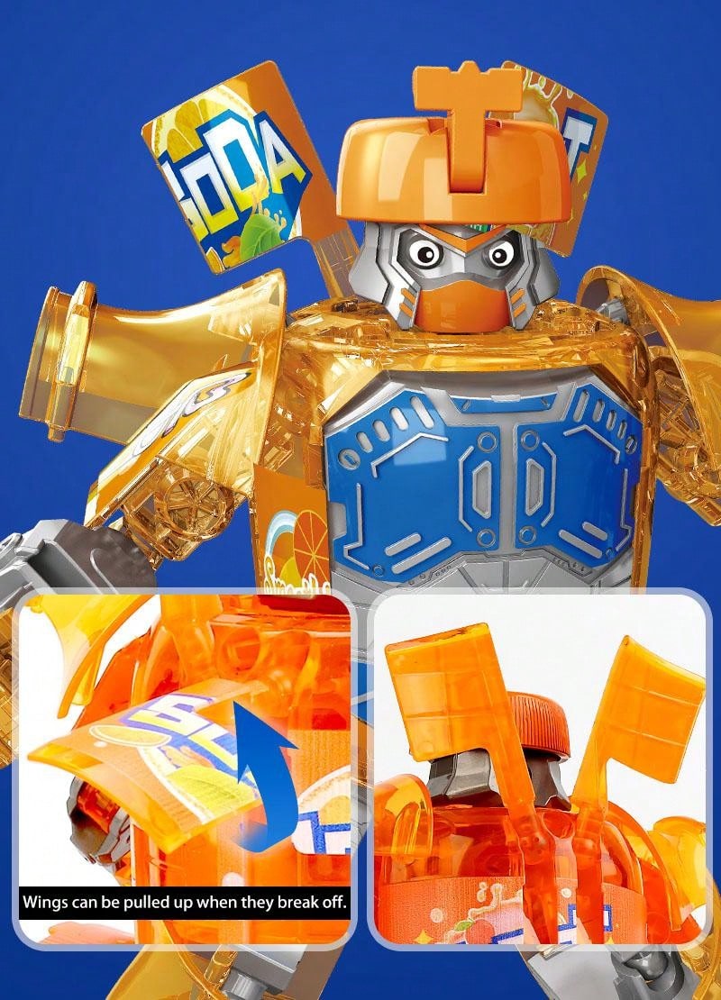 Transformable Soda Robot Simulation Beverage Desktop Decor, Multi ...