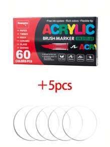 1 hộp bút đánh dấu + 5 đĩa acrylic trong suốt 10 cm 12 màu/24 màu/36 màu/48 màu/60 màu/72 màu Bút đánh dấu acrylic lỏng trực tiếp GN8101 Đầu ra mực lớn thế hệ thứ 3 Màu đồng nhất Màu sắc có thể xếp chồng lên nhau Bộ bút đánh dấu Graffiti không mùi - Bút nghệ thuật tươi sáng, Sách Tô Màu, Thiệp Giáng Sinh, Viết Chữ, Thư Pháp, Nhật Ký, Graffiti -, Chống Thấm Nước, Đầu Mịn, Rất Thích Hợp Cho Bề Mặt Nhựa - Nhiều màu - Xem 15