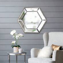 20" X 18" Hexagon Wall Mirror With Contemporary Glass Design, Home Dr Accent Mirror For Living Room, Entryway, Bedroom - As the Picture Shows - View 5