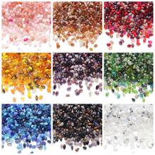 100 piezas/Paquete de cuentas de cristal redondas de 3x5mm con agujero central, cuentas de gota de cristal en 10 colores mezclados para manualidades de joyería DIY, accesorios de ropa y artesanías