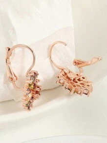 rakol Rhinestone Flower Design Stud Earrings Valentines,Mom,Mother,Mother's Day,Gift - Multicolor - View 3