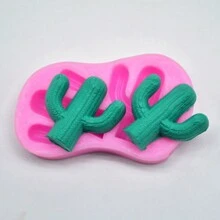 1pc Cactus Shaped Silicone Mold For DIY - Pink - View 3