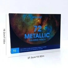 72 Metal Color Pencils With Premium Artist Lead, Featuring 72 Vibrant Colors Without Any Duplicates. The Colored Pencils Come Pre-Sharpened And Are Ideal For Coloring, Blending, And Layering.
