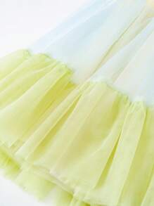 mini bala 宽松甜美海洋风网纱泡泡连衣裙，夏季 - 白色 - 查看 8