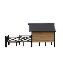 Outdoor Large Wooden Cabin House Style Wooden Dog Kennel With Porch