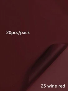 20 Stück einfarbige matte Brotblumen Verpackungspapiere, dick, wasserbeständig, Blumenstrauß Geschenkpapier, koreanisches Geschenkpapier für den Valentinstag