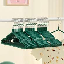 20 piezas de ganchos de ropa para niños y bebés de colores variados con revestimiento antideslizante, ganchos de ropa de acero inoxidable con diseño de arcoíris de dibujos animados que no dejan marcas - Percha antideslizante para ropa de bebé de plástico para niños - Ver 20