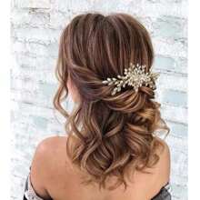 Evild Wedding Hair Comb Gold Rhinestone Bride Hair Comb Bridal Hair Clips Headpieces Wedding Hair Accessories For Bride And Bridesmaids - Gold - View 1