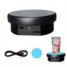 1 pieza Soporte de exhibición giratorio 360 grados, mesa eléctrica giratoria para productos fotográficos. Soporte giratorio motorizado y plataforma giratoria automática ideal para imágenes de 360 grados, exhibición de productos, exhibición de pasteles. Plataforma giratoria para fotografía de productos - Multicolor - Ver 12