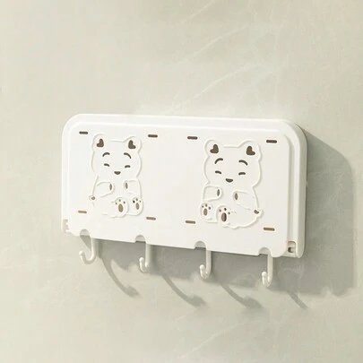 1个浴室可折叠收纳架，粘性壁挂式整理架，适用于洗漱用品，颜色随机