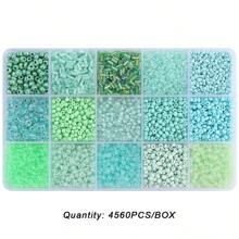 4560Pcs Multistyles Glass Seed Beads Kit - Colorful Creations Spacer Bead, Perfect For Handmade Diy Friendship Bracelets Necklace Earrings Nail Art Mobile Phone Chain Jewelry Making Supplies - 15 Grid - View 15