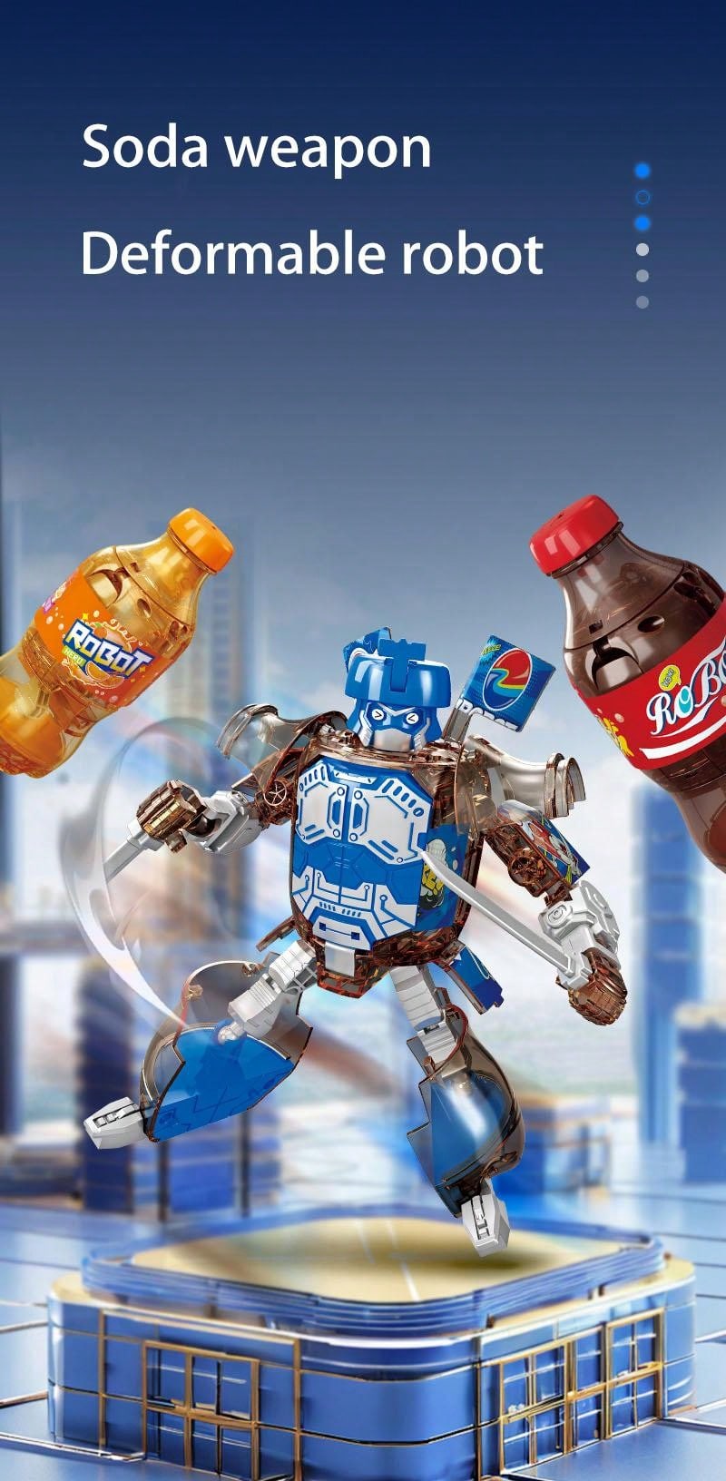 Transformable Soda Robot Simulation Beverage Desktop Decor, Multi ...