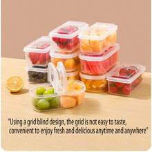 1 pieza Caja portátil para frutas con gran capacidad de almacenamiento para refrigerador en hogares. Caja transparente con compartimentos para almacenar verduras y frutas frescas. - Multicolor - Ver 3